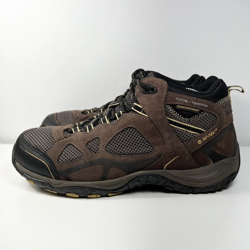 Hi-Tec Total Terrain Mid Waterproof Hiking Shoe Brown Men’s Size 10
